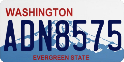 WA license plate ADN8575