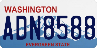 WA license plate ADN8588