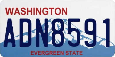 WA license plate ADN8591