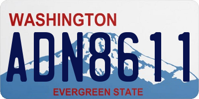 WA license plate ADN8611
