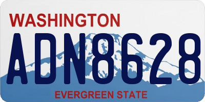 WA license plate ADN8628