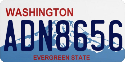 WA license plate ADN8656