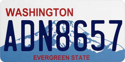 WA license plate ADN8657