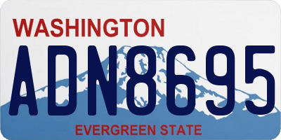 WA license plate ADN8695