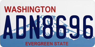 WA license plate ADN8696