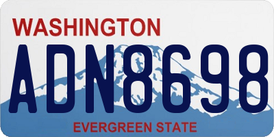 WA license plate ADN8698