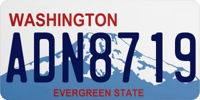 WA license plate ADN8719
