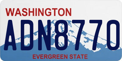 WA license plate ADN8770