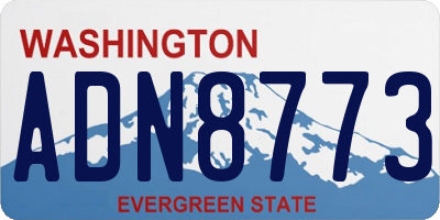WA license plate ADN8773