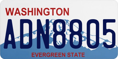 WA license plate ADN8805