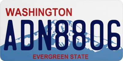 WA license plate ADN8806