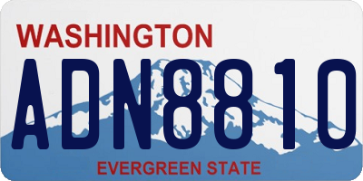 WA license plate ADN8810