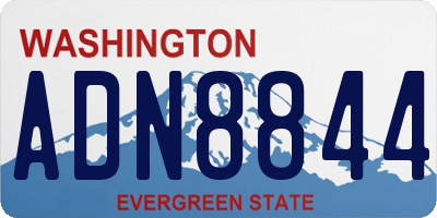 WA license plate ADN8844