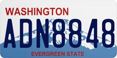 WA license plate ADN8848