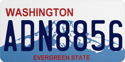 WA license plate ADN8856