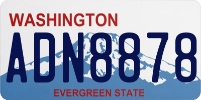 WA license plate ADN8878