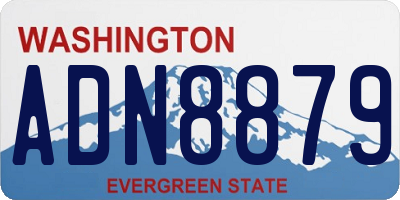 WA license plate ADN8879