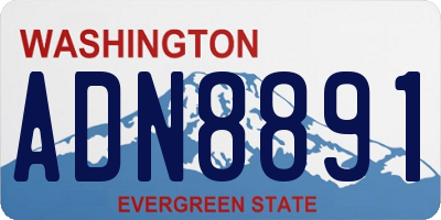 WA license plate ADN8891