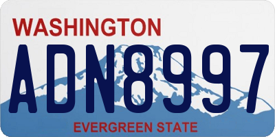 WA license plate ADN8997