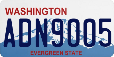 WA license plate ADN9005