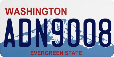 WA license plate ADN9008