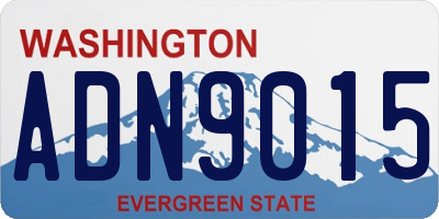 WA license plate ADN9015