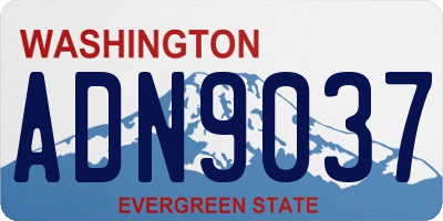WA license plate ADN9037