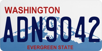 WA license plate ADN9042