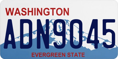 WA license plate ADN9045