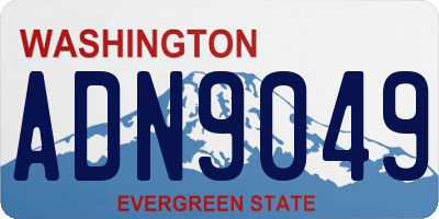 WA license plate ADN9049