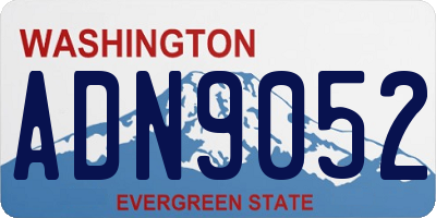WA license plate ADN9052