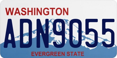 WA license plate ADN9055