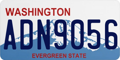 WA license plate ADN9056