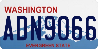 WA license plate ADN9066