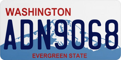 WA license plate ADN9068