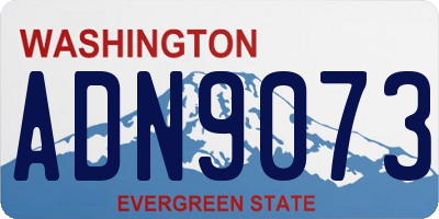 WA license plate ADN9073