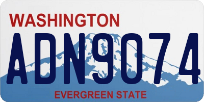 WA license plate ADN9074