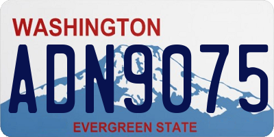 WA license plate ADN9075