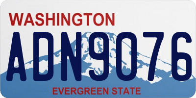 WA license plate ADN9076