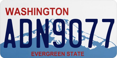 WA license plate ADN9077