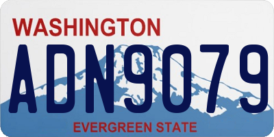 WA license plate ADN9079