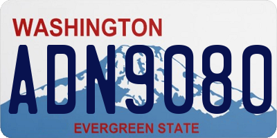 WA license plate ADN9080