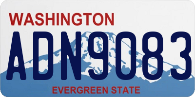 WA license plate ADN9083