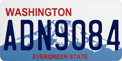 WA license plate ADN9084