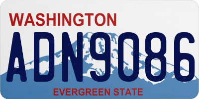 WA license plate ADN9086