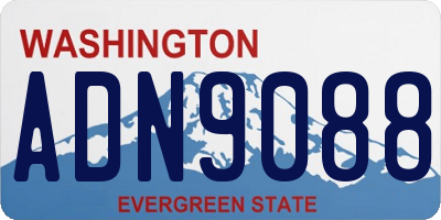 WA license plate ADN9088