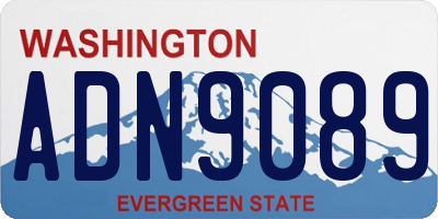 WA license plate ADN9089