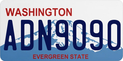 WA license plate ADN9090
