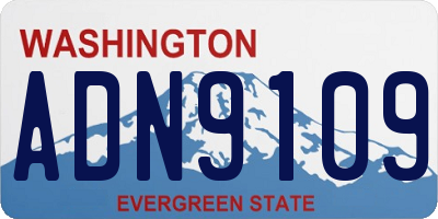 WA license plate ADN9109