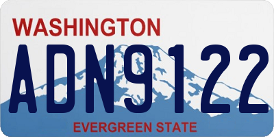 WA license plate ADN9122